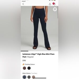 lululemon align high rise mini flare pant